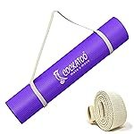 Cockatoo YM100 Yoga Mat For Women & Men, Anti Slip, EVA Material, (4mm-6mm) Exercise Mat For Home Gym |Yoga Mat For Gym Workout and Yoga Exercise (4MM, Purple)