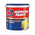 Nippon Paint Weatherbond Advance Exterior Emulsion Wall Paint (White, 1L, Sheen Finish)-12-Yr Protection with Revolutionary Quartz & SunBlock Technology-Safe Paint, Ultra Low VOC, Water resistance