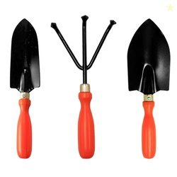 TrustBasket Gardening Hand Tools Set - 3 Pcs Big and Small Trowel, Cul