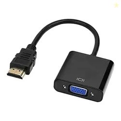 Black-r HDMI to VGA Adapter/Connector/Converter Cable 1080P (Male to F