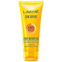 LAKM Sun Expert SPF 50 PA+++ Gel Sunscreen, Niacinamide | Water Light|