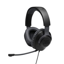 JBL Quantum 100 Wired Over Ear Gaming Headphones with Mic, 40mm Realis