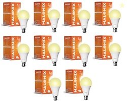 Halonix 9W B22 Yellow Led Bulb, Pack of 10