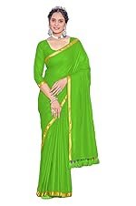 Panzora Women’s Mulmul Cotton Saree With Unstitched Blouse Piece