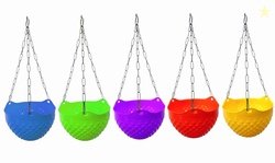 Go Hooked Plastic Hanging Crystal Planter | Hanging Pots for Plants (S