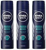 NIVEA MEN Ocean Spray Deodorant For Men, 150Ml (Pack Of 3)