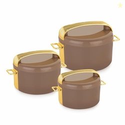 WARMEO Majestic Inner Stainless Steel Casserole Set of 3 (800ml, 1200m