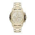 Fossil Men Stainless Steel Dean Analog Off-White Dial Watch-Fs4867, Band Color-Gold
