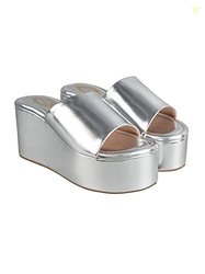 Shoetopia girls Little Silver Wedge Sandal - 3 UK (Girls-Little-Silver
