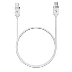 Zebronics Type C – Type C Braided Cable, 60 Watts, Upto 480Mbps Data Sync, Fast Charging, 1 M, Compatible with iPhone 15 & 16 Series, iPad, MacBook, Samsung, Android (Wattz 60CC5, White)
