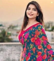 Anand Sarees Printed, Floral Print Bollywood Georgette Saree