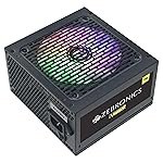 Zebronics Premium Power Supply, Long Flat Cables, Silent 120mm Fan 12V 45A, 6+2 PCIe, 4+4 CPU, 4 x SATA, 2 x MOLEX, Multicolor LED Light, Built-in Protections (VS650Z)