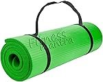 Fitness MantraÂ® 6mm Yoga Mat with Carrying Strap for Gym Workout and Yoga Exercise Anti-Slip Yoga Mat for Men & Women Fitness|Color Green|