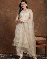 Nyrika Women Embroidered Straight Kurta Suit Set