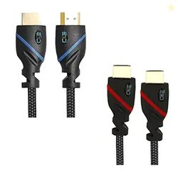 C & E Gold-Plated MESH High-Speed HDMI Cable with ARC (6 Feet) -PACK O