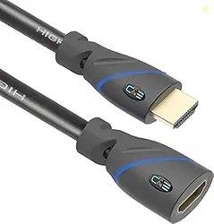 C&E 4K HDMI Cable 6ft, HDMI Cable Male to Female Support 4K@24Hz, 10.2