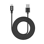 Celly USB Type A to Micro USB Data and Charging Cable, 480 MBPS Data and Sync, 2.4A Fast Charge, Light Weight, Durable, PVC Cable, 1 Meter (Black) (USBMICROB)
