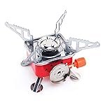 Portable Gas Stove And Picnic Butane Gas Burner For Outdoor Camping, Hiking, Travelling, To Cooking The Food | Stainless Steel Cylinder, Folding Furnace, Camping Equipment, Gastove With Pouch