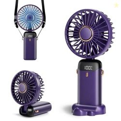 Aucoofany Portable Handheld Fan, 12 hours, Upgrade 3200mAh Portable Fa