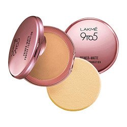 Lakme 9 to 5 Primer with Matte Powder Foundation Compact, Rose Silk, 9