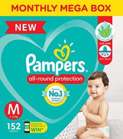 Pampers Complete Skin Comfort Pants| Pant style Diaper Medium, 152 cou