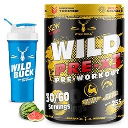 WILD BUCK Wild Pre-X3 Hardcore Pre-Workout Supplement With Creatine Mo