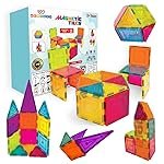 Wembley Magnetic Tiles for Kids|Magnetic Building Blocks for Kids 3 4 5 6 7 8 Yrs|Constructing&Creative Learning Educational Brain Toys|STEM Learning Kit Magnetic Toys (16 Pcs),Multicolor