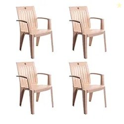 Cello Prominent Set of 4 Chairs (Beige) | Strong and Durable | Easy to
