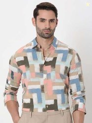 Mufti Men Striped Casual Shirt