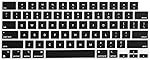 OJOS Keyboard Protector Compatible with 2025-2021 MacBook Pro 14 16 inch M4 M3 M2 M1 Pro/Max, Air 15″ 13.6″ A3240 A3113 A2681 A3241 A3114 A3112 A3185 A3401 A3403 A3186 A2442 Cover, Black