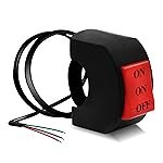 FABTEC 22mm Motorcycle Handle Bar 3 Way Switch with On/On/Off Function For Bikes & Motorcycle (Black)