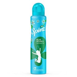 SpinZ Blue Bounce Perfumed Aerosol Deo For Women, With Fresh Tuberose