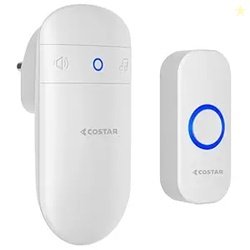 Costar Wireless Door Bell Kits Chime For Home Office With LED Light 30