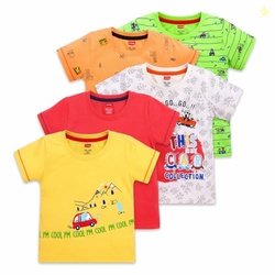 LuvLap Baby Boys Regular Fit 100% Cotton Half Sleeve Boys T-Shirt Pack