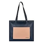 Bagsy Malone Handcrafted Vegan Leather Color-Blocked Tote with Front Pocket A Stylish and Sustainable Everyday Bag with High Capacity Room