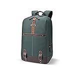 Gear Classic 4 19″/31L anti theft faux leather Medium Water Resistant Laptop Backpack/Casual Backpack/Daypack/Travel Backpack/College Bag For Men/Women(Green-Brown)