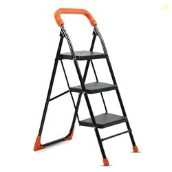 CIPLA PLAST Heavy Duty Folding Ladder with Wide Steps | Lifestyle 3 St