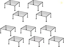 Abhi Creation Flower pot stand Plant Container Set (Pack of 10, M...mo
