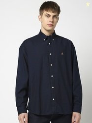 GAP Men Solid Button-Down Collar Pure Cotton Casual Shirt