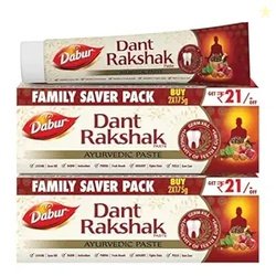 Dabur Dant Rakshak Ayurvedic Toothpaste - 700g (175g x 4) | With Goodn