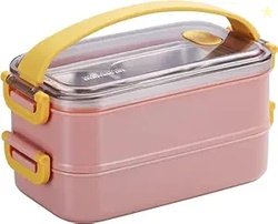 daiDokoro 3 Compartments Bento Lunch/Tiffin Box for Men/Women/Kids Wor