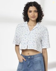 RIO Women Floral Print Regular Fit Crop Shirt
