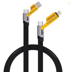 Nu Republic Blaze Fusion-Q 100W 4-In-One 1.2 M USB-A To Type-C To Type