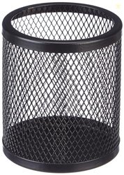 amazon basics Metal Round Mesh Pen Stand & Pencil Holder | Table Desk