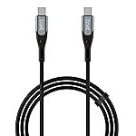 boAt Type C to C 65W Fast Charging Cable with 480 Mbps Data Transfer, Tangle-Free Cable in Premium Nylon Braided Design (Carbon Black)