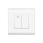 Wipro Northwest (Nowa) Switch Combo of 2M Plate + 1M Bell Push + 1 6A Switch, White (Kit 3)