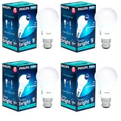 Philips Stellar Bright 12-Watt LED Bulb B22 Base (Crystal White, Pack