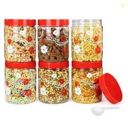 PEARLPET Blossom Jar Plastic Containers for Kitchen Storage | Plastic