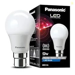 Panasonic 9 Watt Motion Sensor Led B22D Bulb for Home with 3 Mtr Radiu