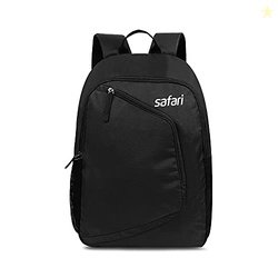 Safari Hexa 21 Ltrs Water Resistant 3 Compartment Backpack - Black, S